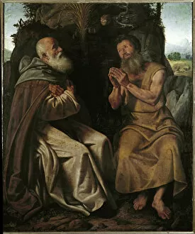 St Anthony the Great and Saint Paul the Hermit (oil on canvas, 1520)