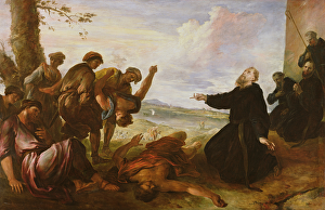 St Augustine helping the sick (oil on canvas) St Augustine helping the sick (oil on canvas)