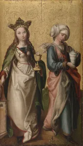 St. Barbara and St. Mary Magdalene (oil on panel) St. Barbara and St. Mary Magdalene (oil on panel)