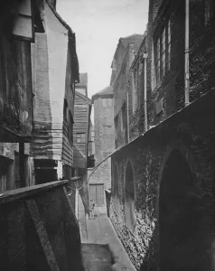 St. Bartholomew's The Great and Cloth Fair, c.1877 (b/w photo) St. Bartholomew's The Great and Cloth Fair, c.1877 (b/w photo)