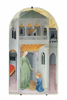Townhouse Gallery: St Benedict mends the broken sieve, 1415-20, (tempera on wood)