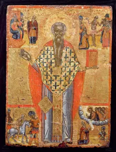 St. Charalambos, icon, from Macedonia, late 16th century (tempera on panel) St. Charalambos, icon, from Macedonia, late 16th century (tempera on panel)
