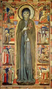 St. Clare with Scenes from her Life (tempera on panel) St. Clare with Scenes from her Life (tempera on panel)