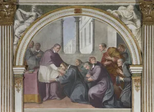 St. Hugh and St. Bruno and his companions, 1629 (fresco) St. Hugh and St. Bruno and his companions, 1629 (fresco)