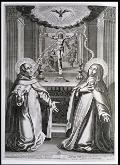 St. John of the Cross and St. Teresa of Avila (engraving)