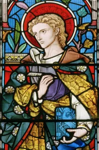 St. John, detail from The Good Shepherd, 1863 (stained glass) St. John, detail from The Good Shepherd, 1863 (stained glass)