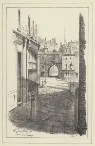 St John's Gate from Jerusalem Passage (litho) St John's Gate from Jerusalem Passage (litho)