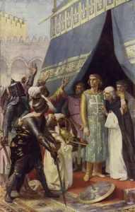 St Louis a Prisoner in the Hands of the Saracens (colour litho) St Louis a Prisoner in the Hands of the Saracens (colour litho)