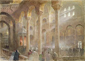 St. Mark's Basilica, Venice from the floor of the Nave, 1925 St. Mark's Basilica, Venice from the floor of the Nave, 1925