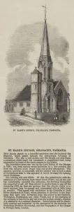 St Mark's Church, Deloraine, Tasmania (engraving) St Mark's Church, Deloraine, Tasmania (engraving)