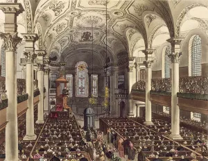St Martins in the Fields, from Ackermann's Microcosm of London St Martins in the Fields, from Ackermann's Microcosm of London