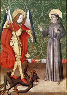 St. Michael and St. Francis of Assisi, c.1480 (oil on panel)