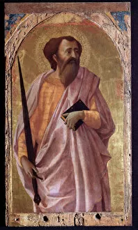 Gold Background Collection: St Paul - tempera on panel, 1426