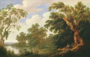 St. Paul visiting St. Anthony in a wooded landscape, 17th century St. Paul visiting St. Anthony in a wooded landscape, 17th century