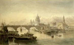 St. Paul's Cathedral and London Bridge from the Surrey Side, 1864 (w/c) St. Paul's Cathedral and London Bridge from the Surrey Side, 1864 (w/c)