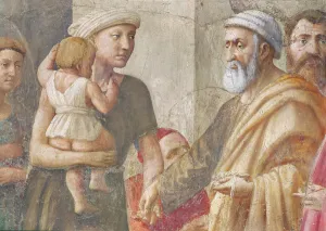 Detail of St Peter and the woman and child, from St. Peter and St. Paul Distributing Alms, c Detail of St Peter and the woman and child, from St. Peter and St. Paul Distributing Alms, c