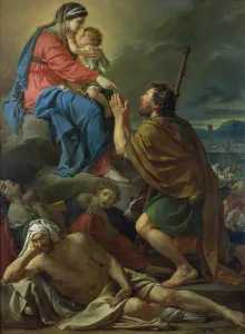 St. Roch Praying to the Virgin for an End to the Plague, 1780 (oil on canvas) St. Roch Praying to the Virgin for an End to the Plague, 1780 (oil on canvas)
