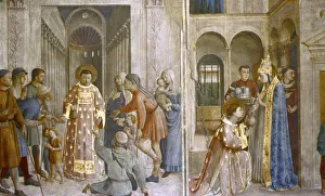 St Sixtus Entrusts the Church Treasures to Lawrence and St Lawrence giving alms, 1754 St Sixtus Entrusts the Church Treasures to Lawrence and St Lawrence giving alms, 1754