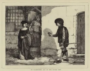 Olden Time Gallery: St Valentines Day in the Olden Time (engraving)