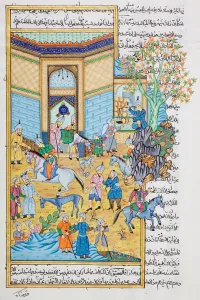Stable scene, Rajasthani miniature painting (w/c on paper) Stable scene, Rajasthani miniature painting (w/c on paper)