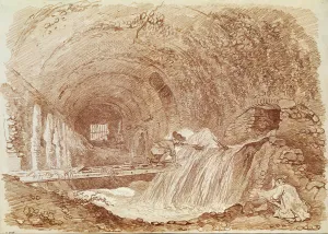 Stables of Maecenas at Tivoli (red chalk on paper) Stables of Maecenas at Tivoli (red chalk on paper)