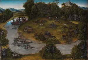 The Stag Hunt of the Elector Frederick the Wise, c.1530 (oil on panel) The Stag Hunt of the Elector Frederick the Wise, c.1530 (oil on panel)