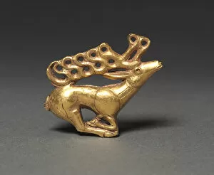 Images Dated 19th November 2012: Stag Plaque, 400-300 BC (gold, cast in shell mold)