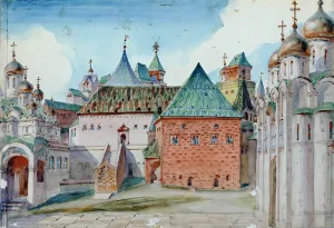 Stage design for Modest Mussorgskys opera Boris Godunov, 1916 (w/c Stage design for Modest Mussorgskys opera Boris Godunov, 1916 (w/c