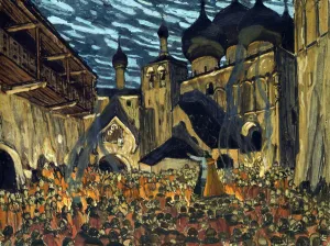 Stage design for the opera The Maid of Pskov by N. Rimsky-Korsakov - Golovin Stage design for the opera The Maid of Pskov by N. Rimsky-Korsakov - Golovin