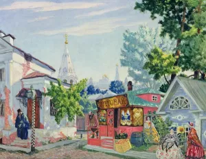 Stage design for the Ostrovskys play The easy money, 1917 (gouache Stage design for the Ostrovskys play The easy money, 1917 (gouache