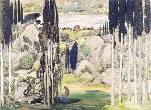 Stage set design for Act I of Daphnis and Chloe by Maurice Ravel (1875-1937) 1912 Stage set design for Act I of Daphnis and Chloe by Maurice Ravel (1875-1937) 1912