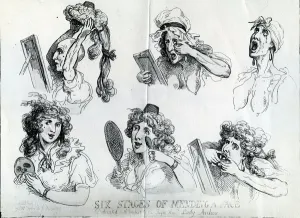 Six Stages of Mending a Face, 1792 (etching) Six Stages of Mending a Face, 1792 (etching)