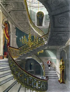 Staircase, Engraving by Richard Reeve after drawing by Charles Wild Staircase, Engraving by Richard Reeve after drawing by Charles Wild