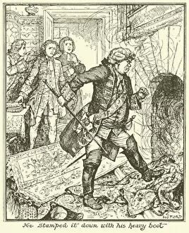 He Stamped it Down with his Heavy Boot (engraving)