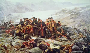 British Army Collection: The Last Stand of the 44th Regiment at Gundamuck during the Retreat from Kabul, 1841