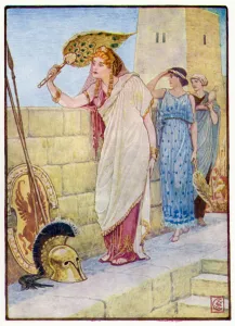 Often she would stand upon the walls of Troy (colour litho) Often she would stand upon the walls of Troy (colour litho)