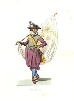 Standard bearer for a company of arquebusiers, 17th century Standard bearer for a company of arquebusiers, 17th century