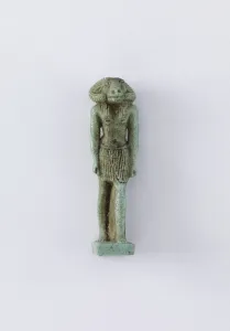 Standing figure of the deity Khnum, Saite period, 664-525 BC (faience) Standing figure of the deity Khnum, Saite period, 664-525 BC (faience)