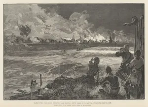 Stanley's Emin Pasha Relief Expedition, Arabs raiding a Native Village on the Aruwimi Stanley's Emin Pasha Relief Expedition, Arabs raiding a Native Village on the Aruwimi