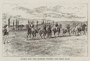 Start for the Jubilee Stakes, One Mile Flat (engraving) Start for the Jubilee Stakes, One Mile Flat (engraving)