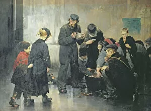 Impoverished Gallery: The Starving, 1886 (oil on canvas)