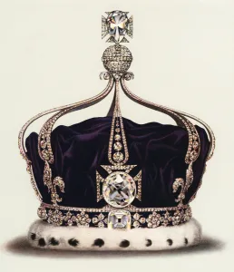 The State Crown of Queen Mary from the Crown Jewels of England, 1919 (colour litho) The State Crown of Queen Mary from the Crown Jewels of England, 1919 (colour litho)