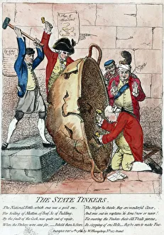 The State Tinkers, James Gillray 1780. Lord North, British Prime Minister, kneels The State Tinkers, James Gillray 1780. Lord North, British Prime Minister, kneels