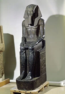 Ancient Egypt & Sites Gallery: Statue of Amenophis III (c.1391-1353 BC) from Tanis, New Kingdom (diorite)
