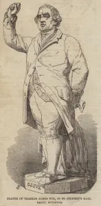 Statue of Charles James Fox, in St Stephen's Hall, Baily, Sculptor (engraving) Statue of Charles James Fox, in St Stephen's Hall, Baily, Sculptor (engraving)