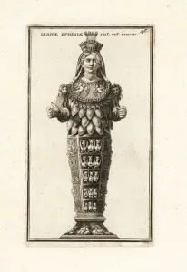 Statue of Diana of Ephesus or Artemis of Ephesus. 1779 (engraving) Statue of Diana of Ephesus or Artemis of Ephesus. 1779 (engraving)