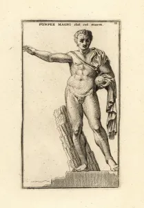 Statue of Gnaeus Pompeius Magnus, Pompey the Great. 1779 (engraving) Statue of Gnaeus Pompeius Magnus, Pompey the Great. 1779 (engraving)