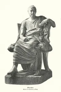 Statue of the Greek dramatist Menander (engraving) Statue of the Greek dramatist Menander (engraving)