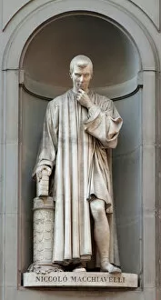 Statue of Niccolo Machiavelli (Nicolas Machiavel) (1469-1527), politician, Italian philosopher