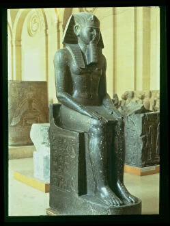 Ancient Egypt & Sites Gallery: Statue of Ramesses II, side view, from Tanis, New Kingdom, c.1290-1224 BC (diorite)